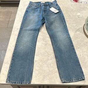 ZARA High-Rise Straight Leg Jeans